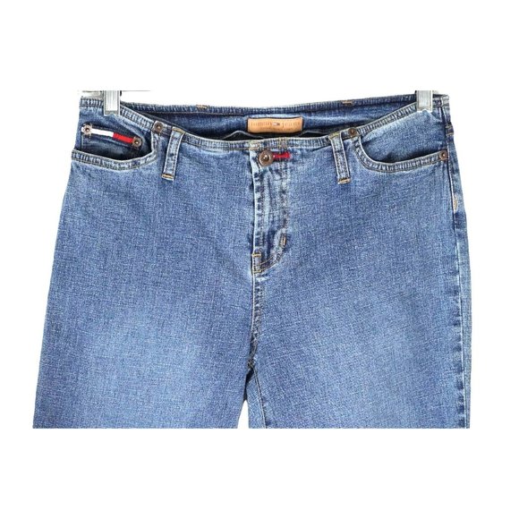 Tommy Hilfiger Jeans Juniors Size 9 LUY LUY Stretch Flare 2004 Bare Back Blue De - Picture 2 of 11